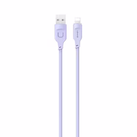 USAMS Laidas lightning 2,4A 1,2m Fast Charging Lithe Series violetinis SJ565USB03 (US-SJ565)