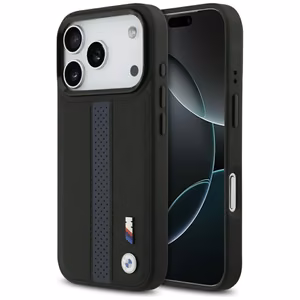 BMW M Perforuoto Dryžio Logotipas Magnetinis Dėklas telefonui iPhone 17 Pro - mėlynas