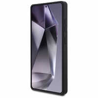 Guess Silikoninis Didelis 4G Logotipas apačioje su užrašu dėklas Samsung Galaxy S25 Ultra - juodas