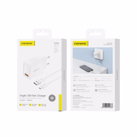 FONENG tinklo įkroviklis EU54 18W 1xUSB QC3.0 + laidas Micro USB baltas