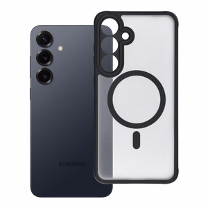 FULL MATTE MAG COVER dėklas telefonui, suderinamas su MagSafe, skirtas SAMSUNG S25 Plus juodas