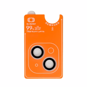 Apsauginis stiklas Tel Protect Titanium Lens 99% AR ant kameros Iphone 15/15 Plus skaidrus (2 lęšiai)