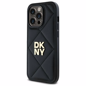 DKNY Quilted Stack Logo dėklas telefonui iPhone 14 Pro - juodas