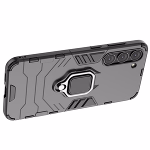 Ring Armor dėklas Samsung Galaxy S23+ šarvuotas dangtelis magnetinis laikiklis žiedas juodas