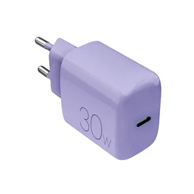 "Puro Pro Lite" 30 W USB-C sieninis įkroviklis - violetinės spalvos