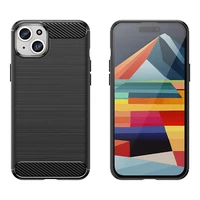 Lankstus anglies rašto dėklas telefonui iPhone 15 Plus Carbon Case - mėlynas