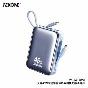 Išorinė baterija WK Design „WP-50“, mėlyna, 20000 mAh (45 W)
