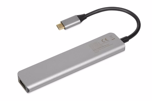 iBox IUH3SL4K šakotuvas USB Type-C 5000 Mbit/s Sidabrinis