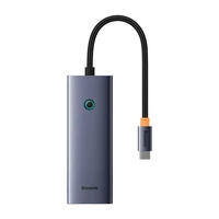 Hub 5w1 Baseus UltraJoy 5 prievadų (1xHDMI4K@30Hz + 4xUSB 3.0) pilkas
