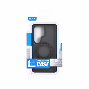 Rock Rotating Stovas Soft Touch Series Magnetic for Samsung Galaxy S26 Ultra juodas