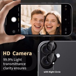 Tech-Protect Camring Fit+ Camera Cover for iPhone 17 - Black