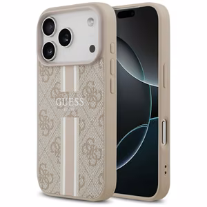 "Guess 4G" atspausdintas "MagSafe" dėklas "iPhone 17 Pro" - rožinis