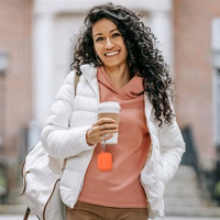 Tech-Protect silikoninis dėklas su kabliuku Apple AirPods Pro 1 / 2 - oranžinis