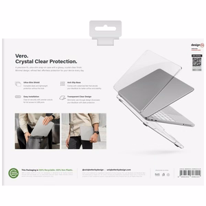 Uniq Vero dėklas, skirtas „MacBook Neo“ – skaidrus