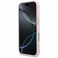 Guess FW dėklas su dervos logotipu iPhone 17 Pro Max - rožinis