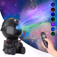 LED 3D galaktikų ir žvaigždžių projektorius Reach Mini Astronaut, juodas