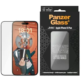PanzerGlass keraminė apsauga keraminis stiklas iPhone 15 Plus su pozicionieriumi