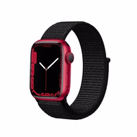 Crong Nylon Reflex - sporto Band Apple Watch 44/45/46/49 mm (juodas)