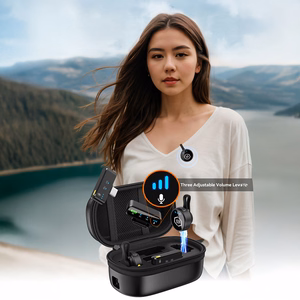 Blavec Lavalier Microphones x 2 MK-02 ClipGo Combo: Type C, Lightning, BT (LMMK02-B) black