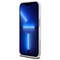 Karl Lagerfeld IML Metalinė Choupette galva MagSafe dėklas iPhone 14 Pro - baltas