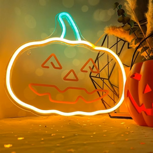 Neon PLEXI LED PUMPKIN WITH STEM oranžinis žalias NNE13 Neolia