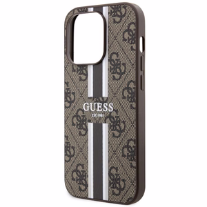 Guess GUHMP14XP4RPSW iPhone 14 Pro Max 6.7" rudas/rudas kietas dėklas 4G Printed Stripes MagSafe