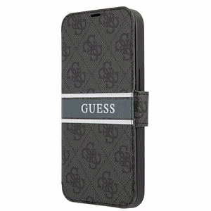 Guess GUBKP13S4GDGR iPhone 13 mini 5.4" серый/серый книжка 4G Stripe