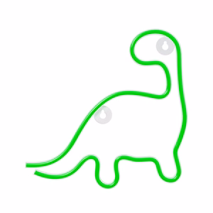 Neon LED Light DINOSAUR žalias NNE01 Neolia