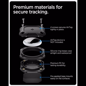 Spigen Tough Armor dėklas AirTag 1/2 - Juodas