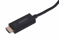 Savio CL-56 vaizdo kabelio adapteris 1,5 m DisplayPort HDMI A tipo (standartinis) Juoda