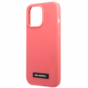 Karl Lagerfeld silikoninis dėklas iPhone 13 Pro Max - rožinis