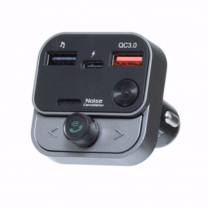 ART FM transmiteris bluetooth 5.0 + USB A QC3.0 + Typ C (iš viso 30W) FM-84B juodas