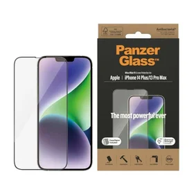 PanzerGlass Ultra-Wide Fit antibakterinis grūdintas stiklas su pozicionieriumi iPhone 14 Plus / 13 Pro Max telefonui