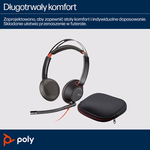 POLY Blackwire C5220 USB-C ausinės +integruotas laidas