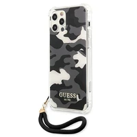Guess GUHCP12LKSARBK iPhone 12 Pro Max 6.7" juodas/juodas kietas dėklas Camo kolekcija