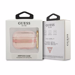 Guess GUAPHHTSP AirPods Pro dėklas rožinis/rožinis Dirželių kolekcija