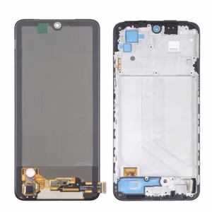 Ekranas skirtas Xiaomi Redmi Note 10 / Note 10S / Poco M5s juodas su rėmeliu HQ