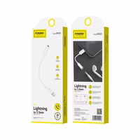 FONENG adapteris BM20 Lightning - JACK 3.5MM 0.1M baltas