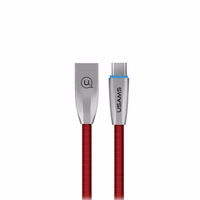 USAMS Laidas pintas U-Light USB-C raudonas 1,2m TCZSUSB04 (US-SJ184)