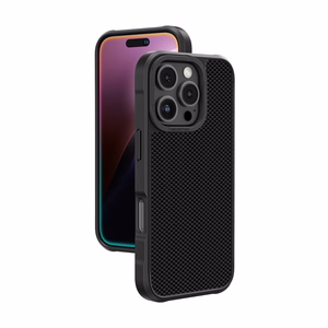 AmazingThing Titan Max Dėklas telefonui su 600D aramidinių pluoštų iPhone 16 Pro - juodas