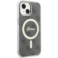 Guess IML 4G magnetinis dėklas telefonui iPhone 15 Plus - rudas