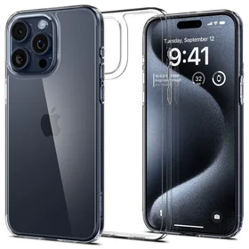 Spigen Airskin Hybrid dėklas telefonui iPhone 15 Pro - skaidrus