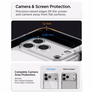 Spigen Ultra Hybrid dėklas iPhone 18 Pro / 17 Pro – skaidrus