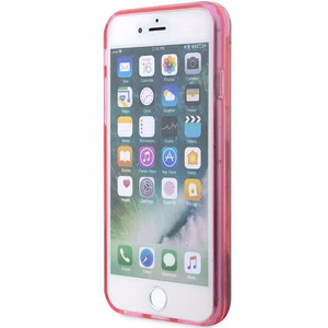 Karl Lagerfeld KLHCI8LNKHCP iPhone 7/8/SE 2020/2022 rožinis/rožinis kietas dėklas Blizgantis Karl Galva