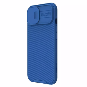Nillkin CamShield Pro magnetinis dėklas telefonui iPhone 15 Plus su kameros apsauga - mėlynas