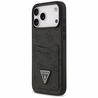 Guess 4G Nauble Card Triangle dėklas iPhone 17 Pro Max - juodas