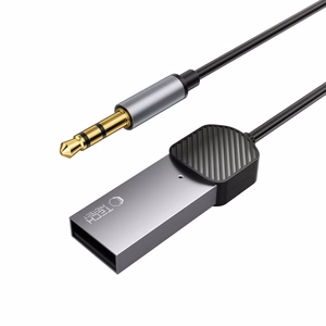 Tech-Protect UltraBoost garso adapteris mini jack 3.5mm (vyras) / Bluetooth - pilkas