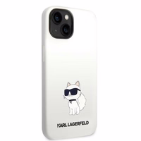 Karl Lagerfeld KLHMP14MSNCHBCH iPhone 14 Plus 6.7" baltas silikoninis dėklas Choupette, magnetinis (MagSafe)