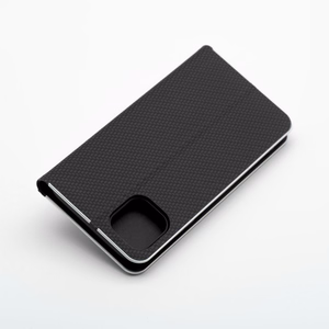 Dėklas telefonui (m) - LUNA Book Carbon IPHONE 11 juodas