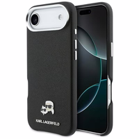 Karl Lagerfeld Karl & Choupette Head Pins Saffiano MagSafe Dėklas for iPhone Air - juodas